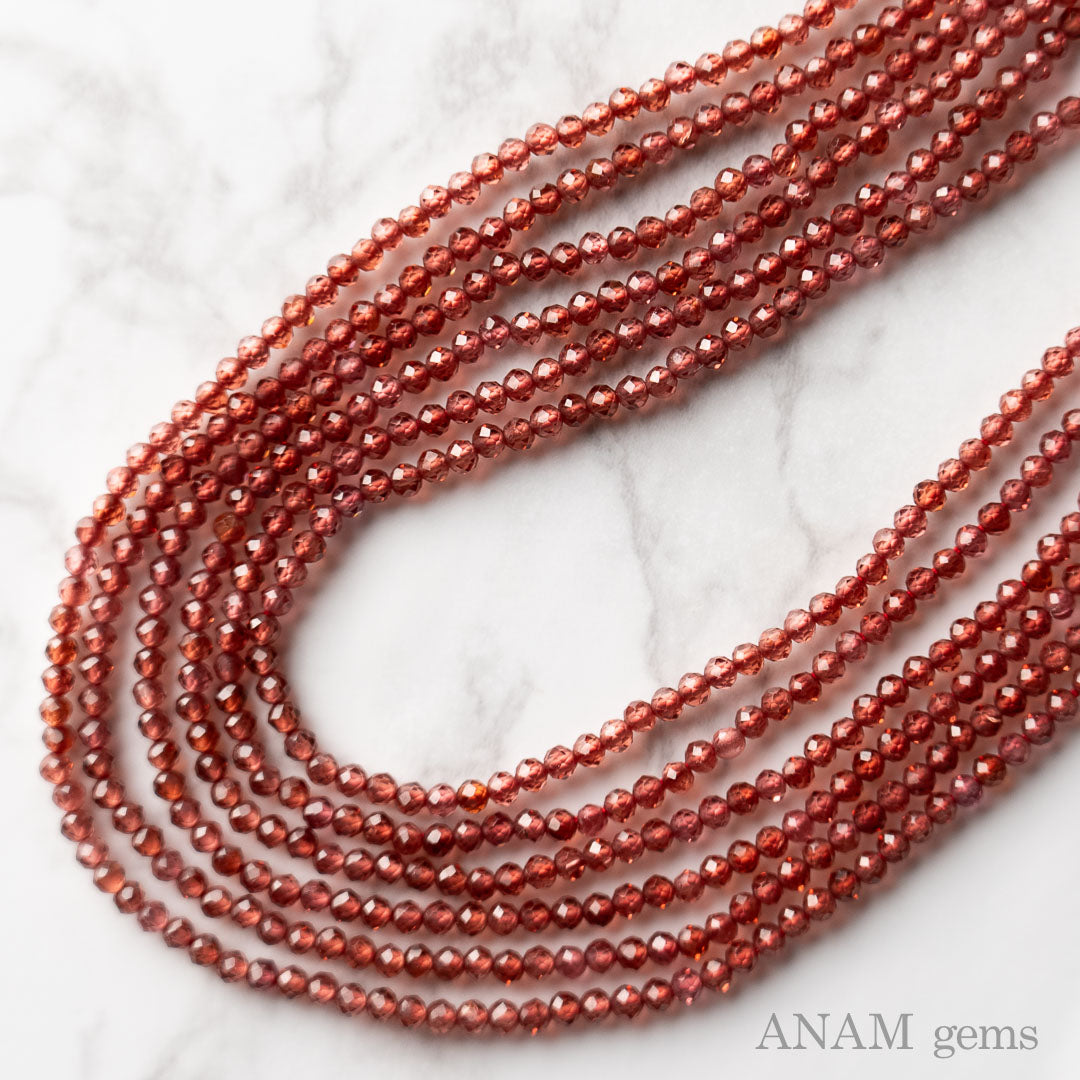 【カットが綺麗】 モザンビーク ガーネット 2mm ボール