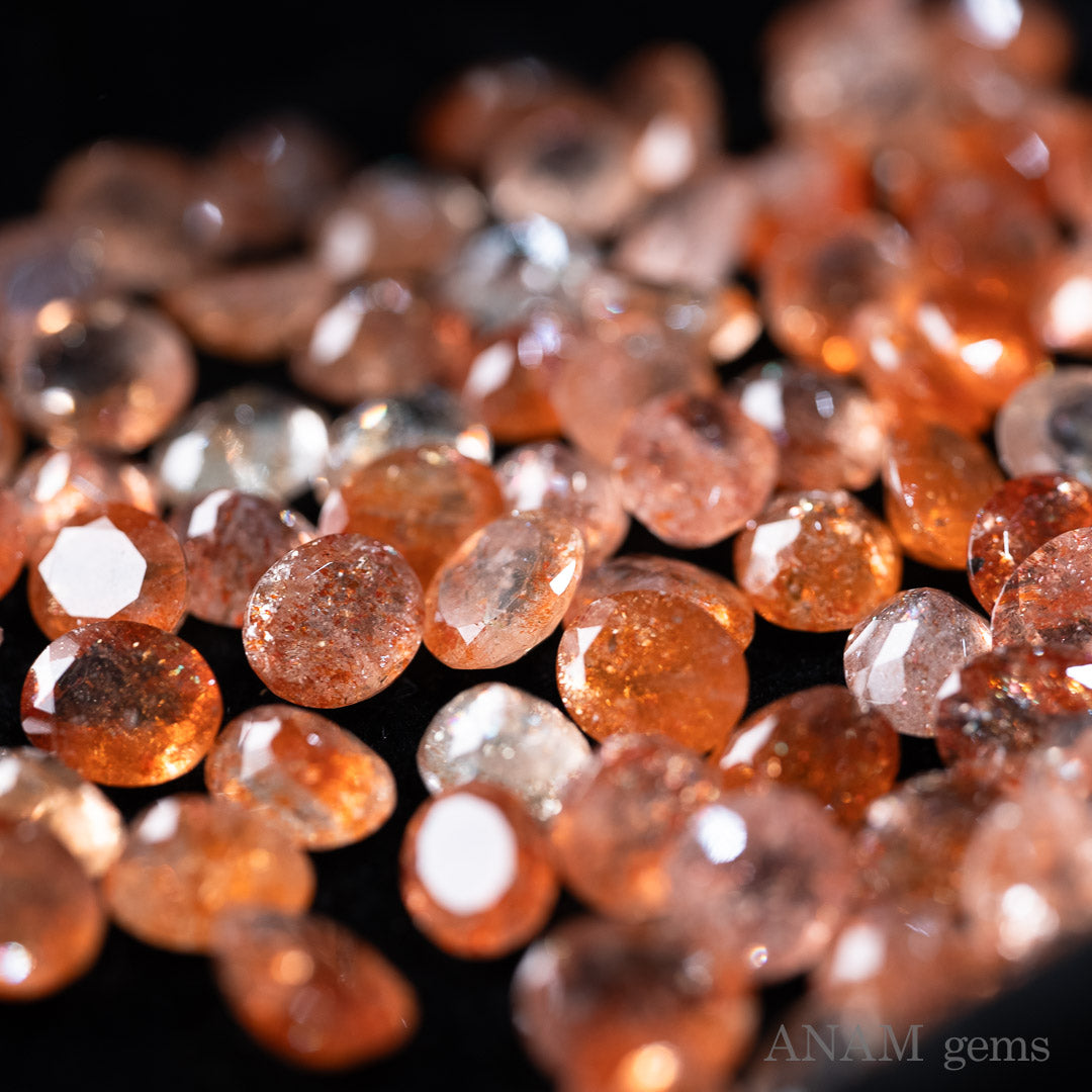 マイカ サンストーン オーバル ルース