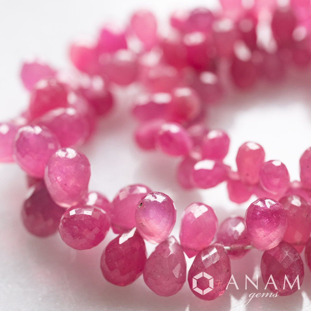 【ジャイプール仕入れ】 ルビー ドロップカット GF【超セレクト】