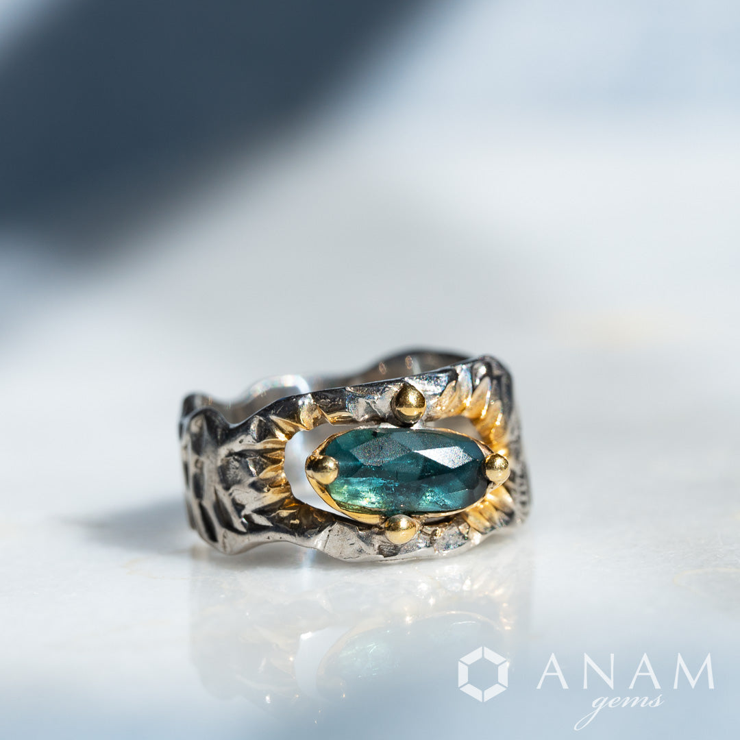 作家の一点もの】インディゴブルー カイヤナイト リング-ANAM gems