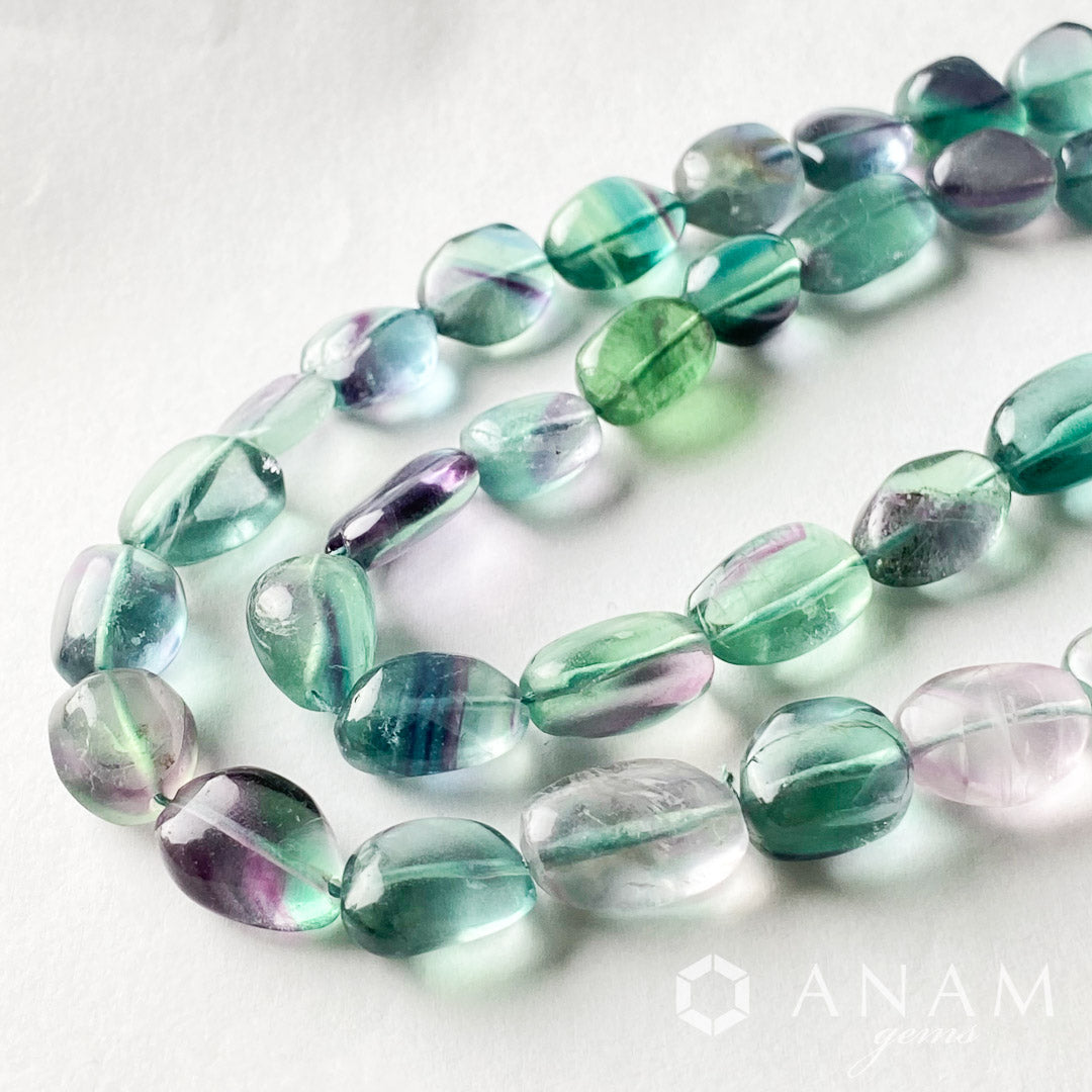 バイカラー フローライト タンブル