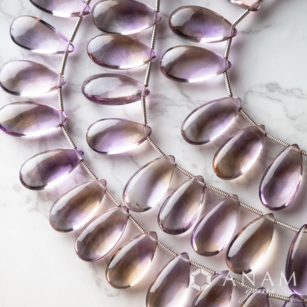 【透明感抜群】 アメトリン ロング ペアシェイプ