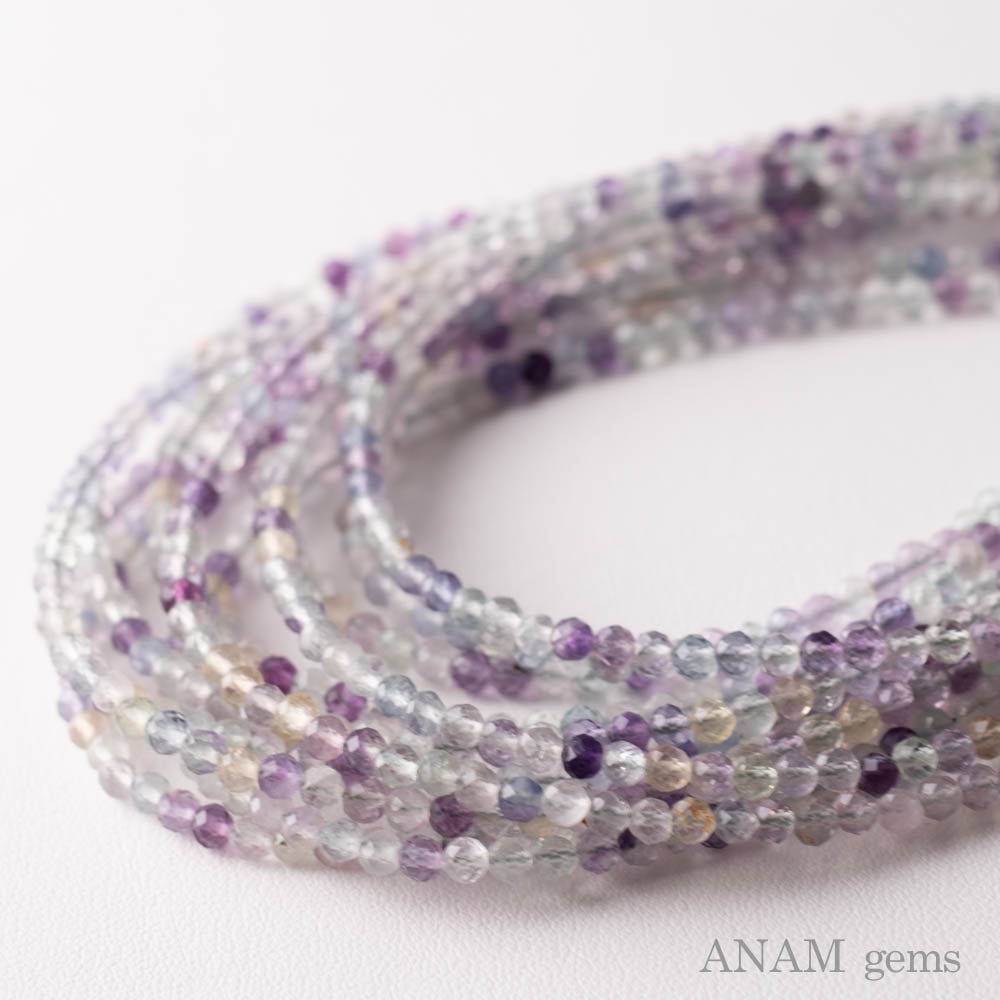 3.4mm追加】グリーン系フローライト 2mm 3mm ボールカット-ANAM gems‖ハンドメイドアクセサリー用天然石ビーズを卸売価格で販売♪