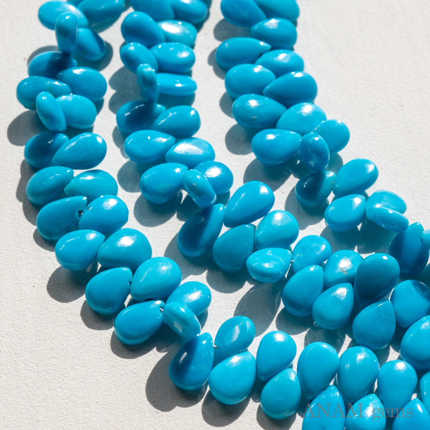 【最高品質カラー】 スリーピングビューティー ターコイズ スムース ペアシェイプ