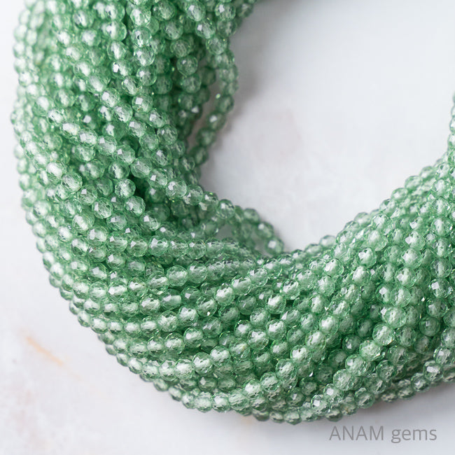 コーティングミントグリーン トパーズ 3mmボールカット