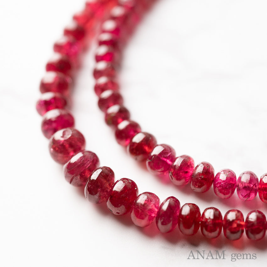 【深紅】レッド スピネル スムース ロンデル