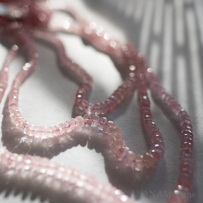 【追加】モルガナイト ボタンカット(ロンデル)カットビーズ