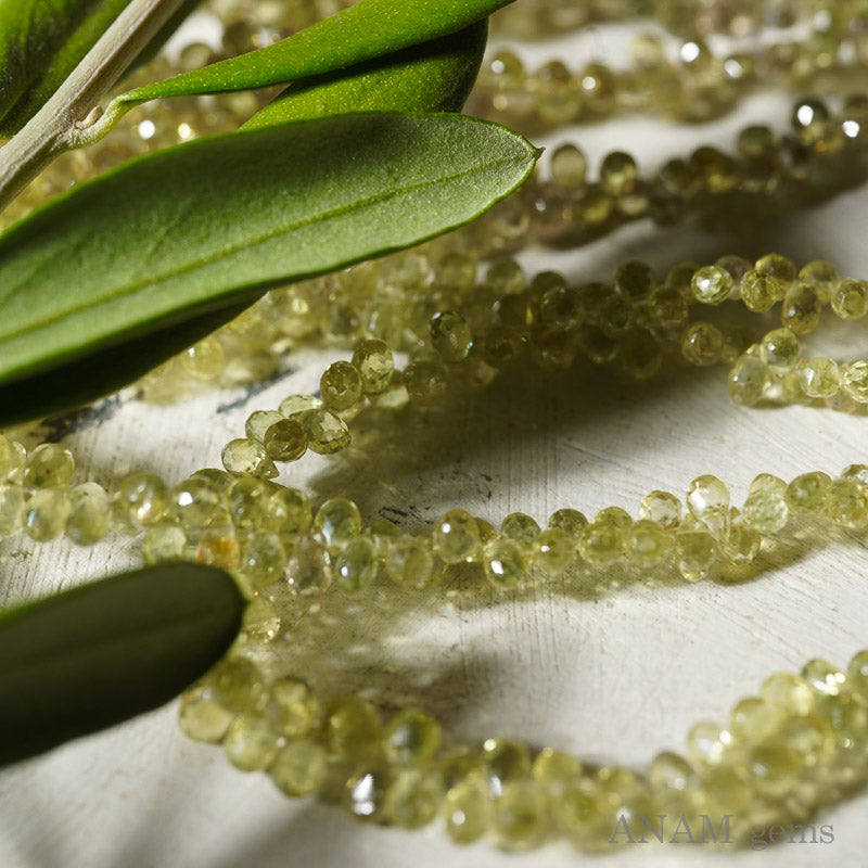 Lime Green Sapphire Drop Cut (Sapphire)