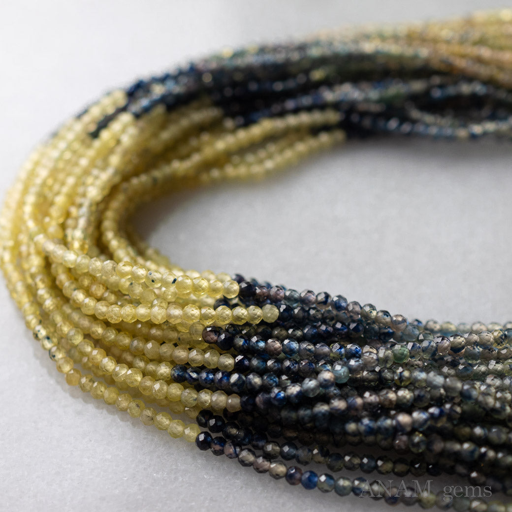 イエロー系マルチカラーサファイア 2mmボールカット(サファイヤ)