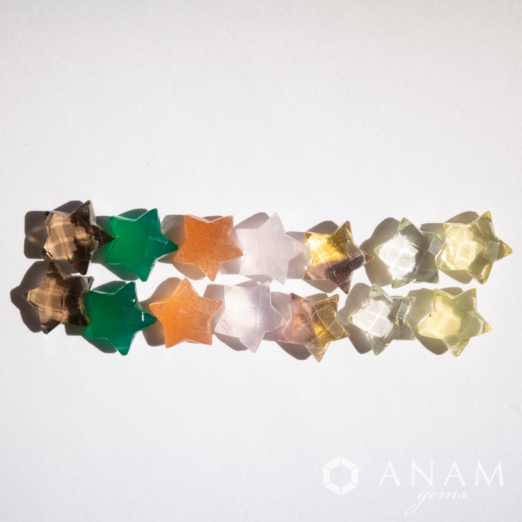 ピーチムーンストーン スター カット 星【ビーズフレンド レシピ掲載】