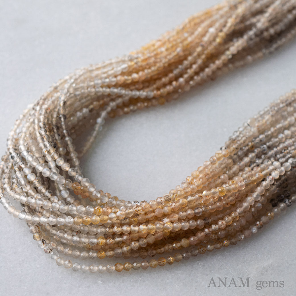 マルチムーンストーン 2mmボールカット