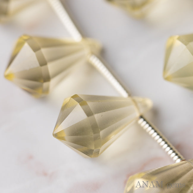 レモンクォーツ 特殊 シャンデリアカット