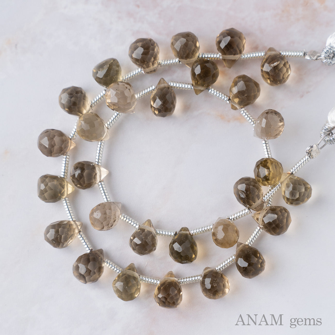 シャンパンクォーツ ブリオレット(ドロップ)