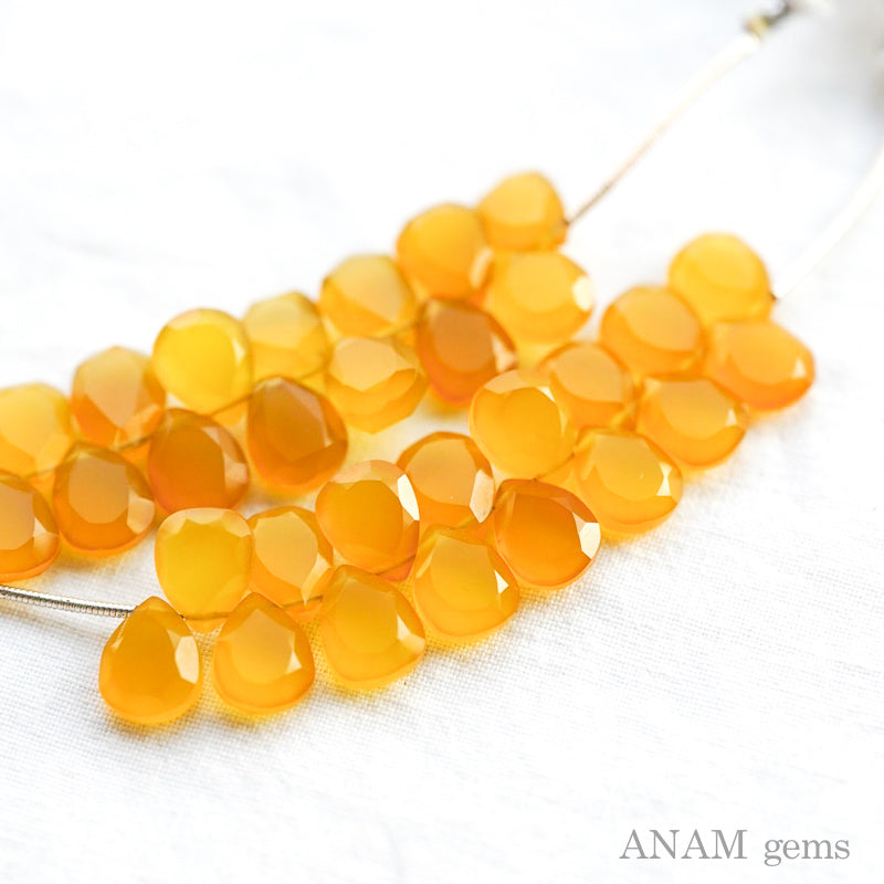 マンゴーイエロー MOMO花スライスビーズ