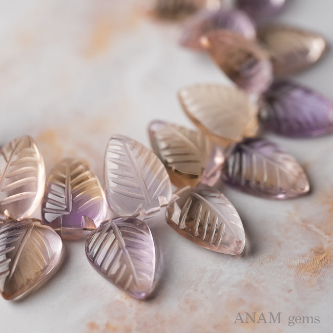 アメトリン リーフカービング ビーズ