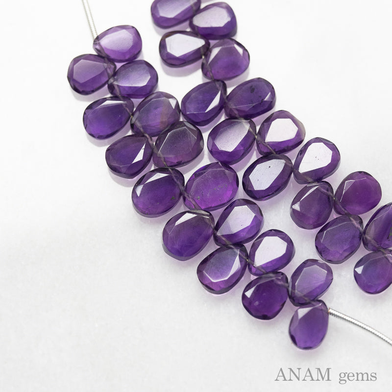 アフリカン アメジスト MOMO花スライスカット ビーズ