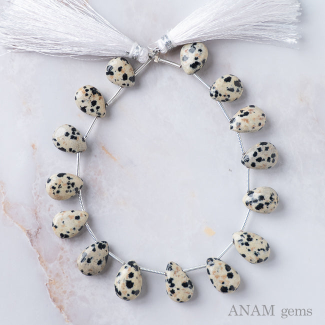 ダルメシアンジャスパー スムースペアシェイプ