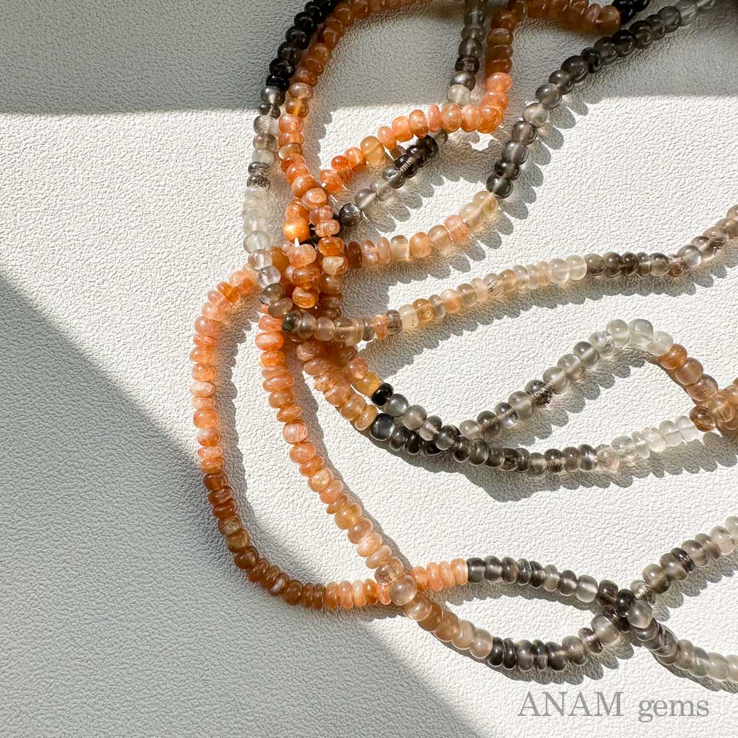 멀티 컬러 문 스톤 플레인 버튼