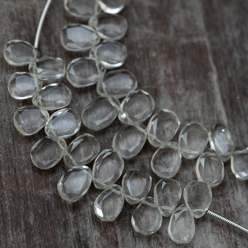 クォーツ(水晶) MOMO花スライスカット ビーズ