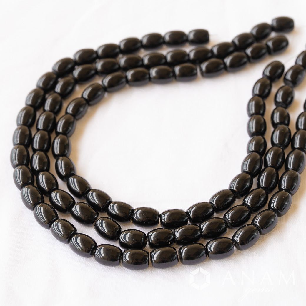 Black Coral Barrel Barrel Shape Beads