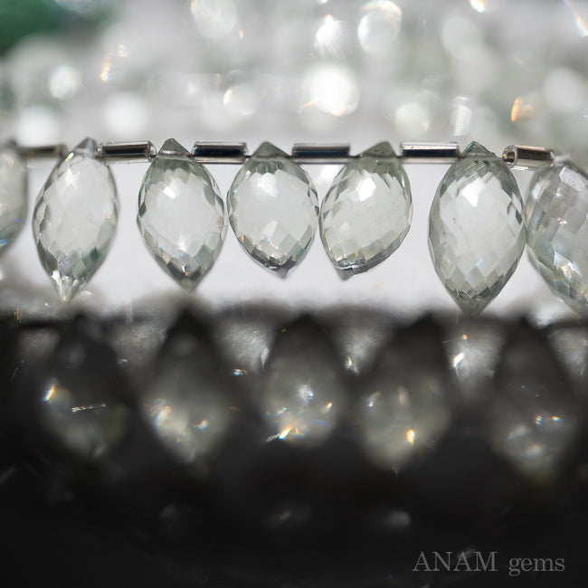 녹색 자수정 샹들리에 컷