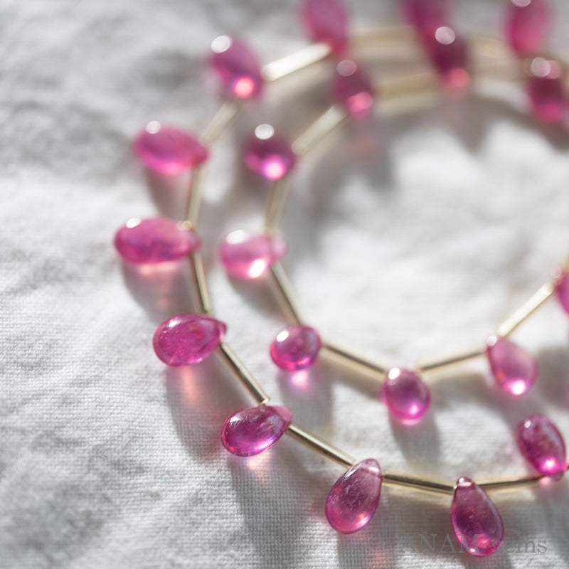 【ビーズfriend掲載】GF ルビー スムース ペアシェイプ