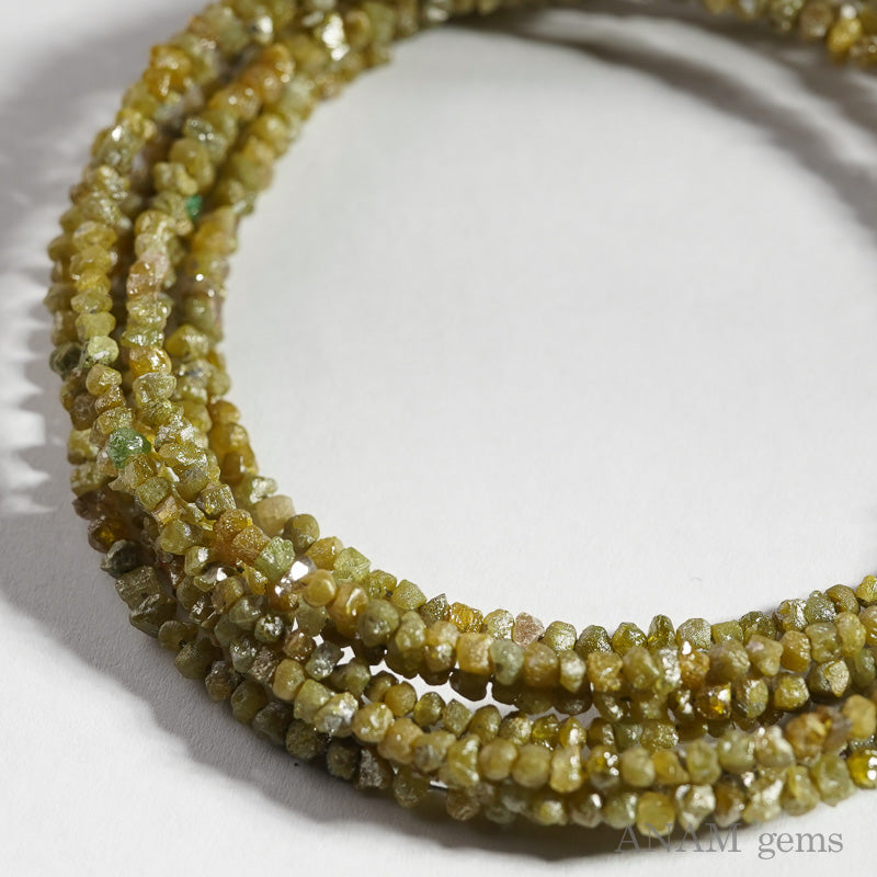 1-D 노란색 녹색 다이아몬드 루프 잠금 장치 1 시리즈 40cm 구슬