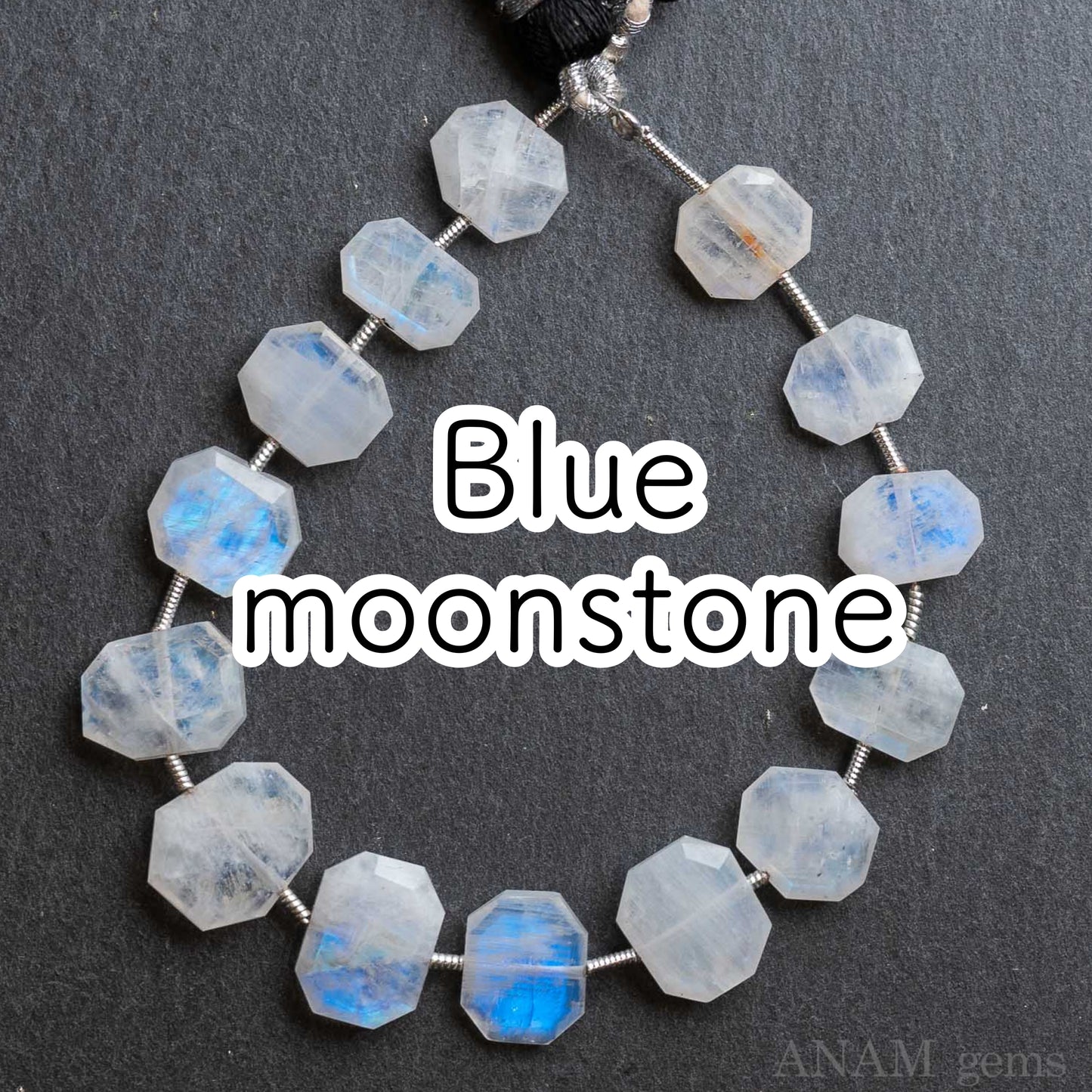 レインボームーンストーン オクタゴンカット