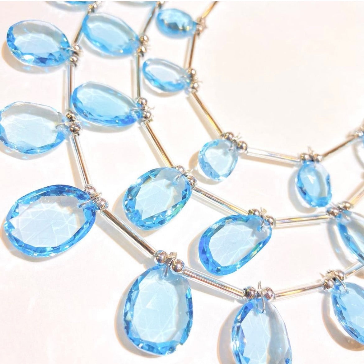 スイスブルートパーズ ローズカットスライス