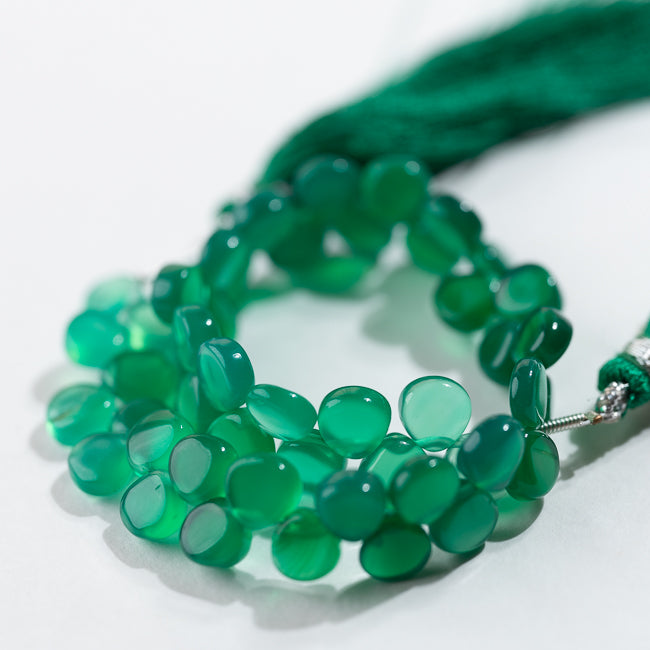 【再入荷】グリーンオニキス スムースマロンシェイプ