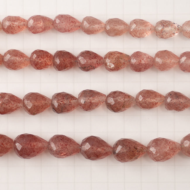 ストロベリークォーツ縦穴ドロップ