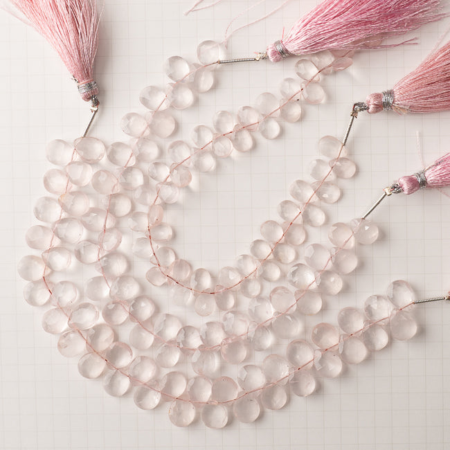 ローズクォーツ ペアシェイプ