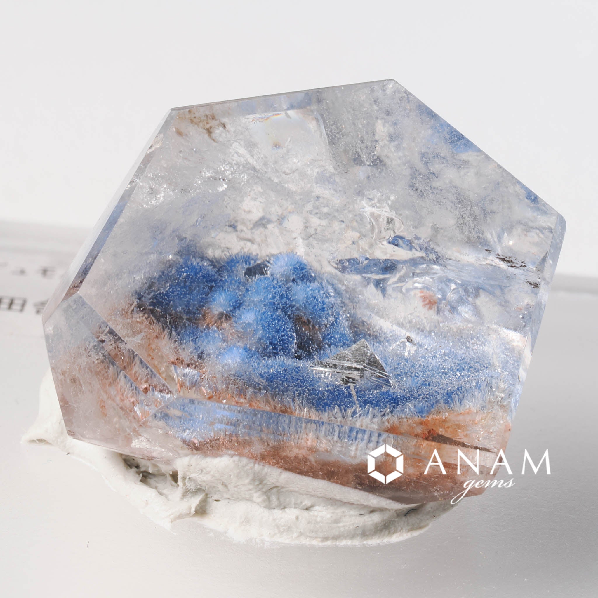 デュモルチェライト イン クォーツ‖ANAM gems-ハンドメイド