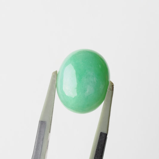 天然アップルグリーン翡翠 9.55ct Aジェード｜日宝協ソーティング付き