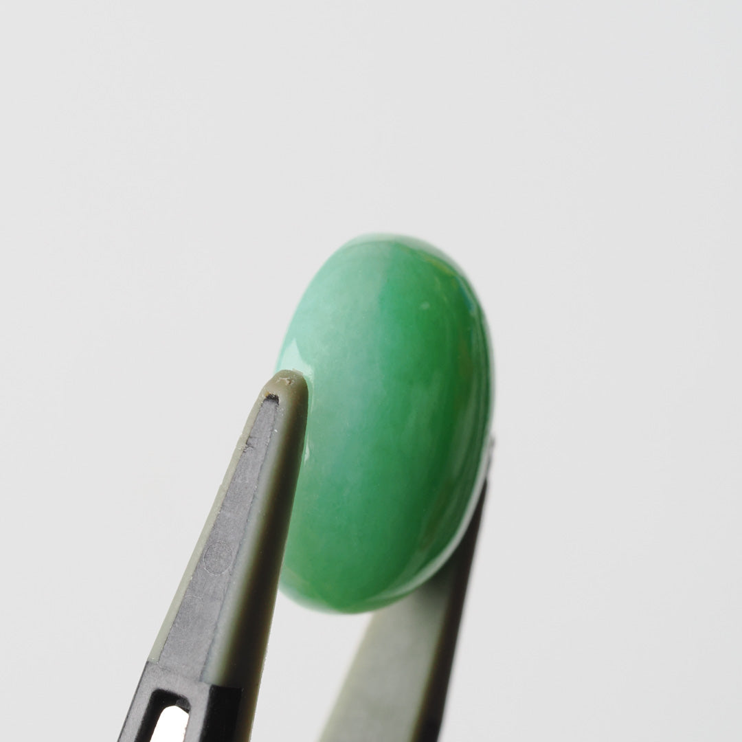 天然アップルグリーン翡翠 9.55ct Aジェード｜日宝協ソーティング付き