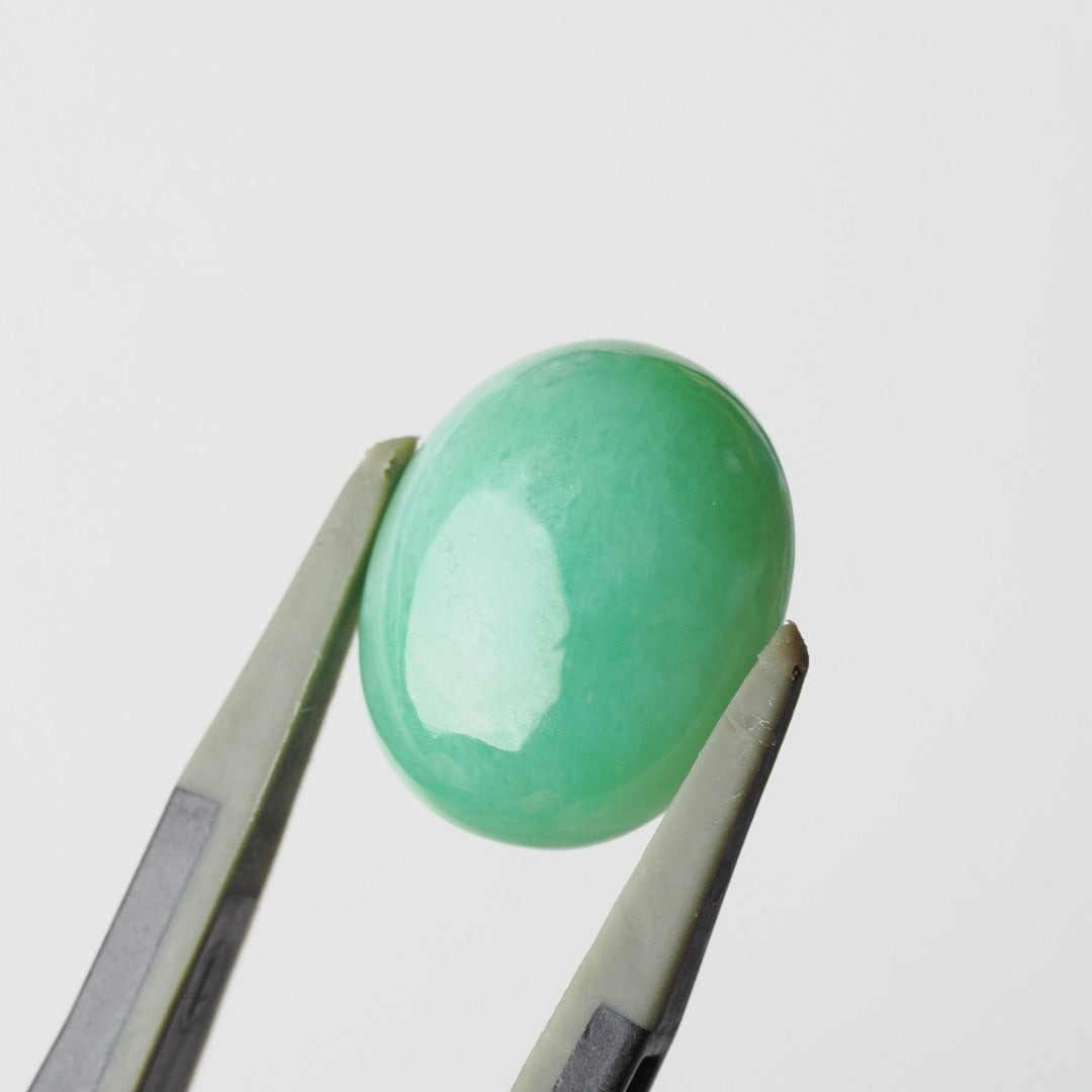 天然アップルグリーン翡翠 9.55ct Aジェード｜日宝協ソーティング付き