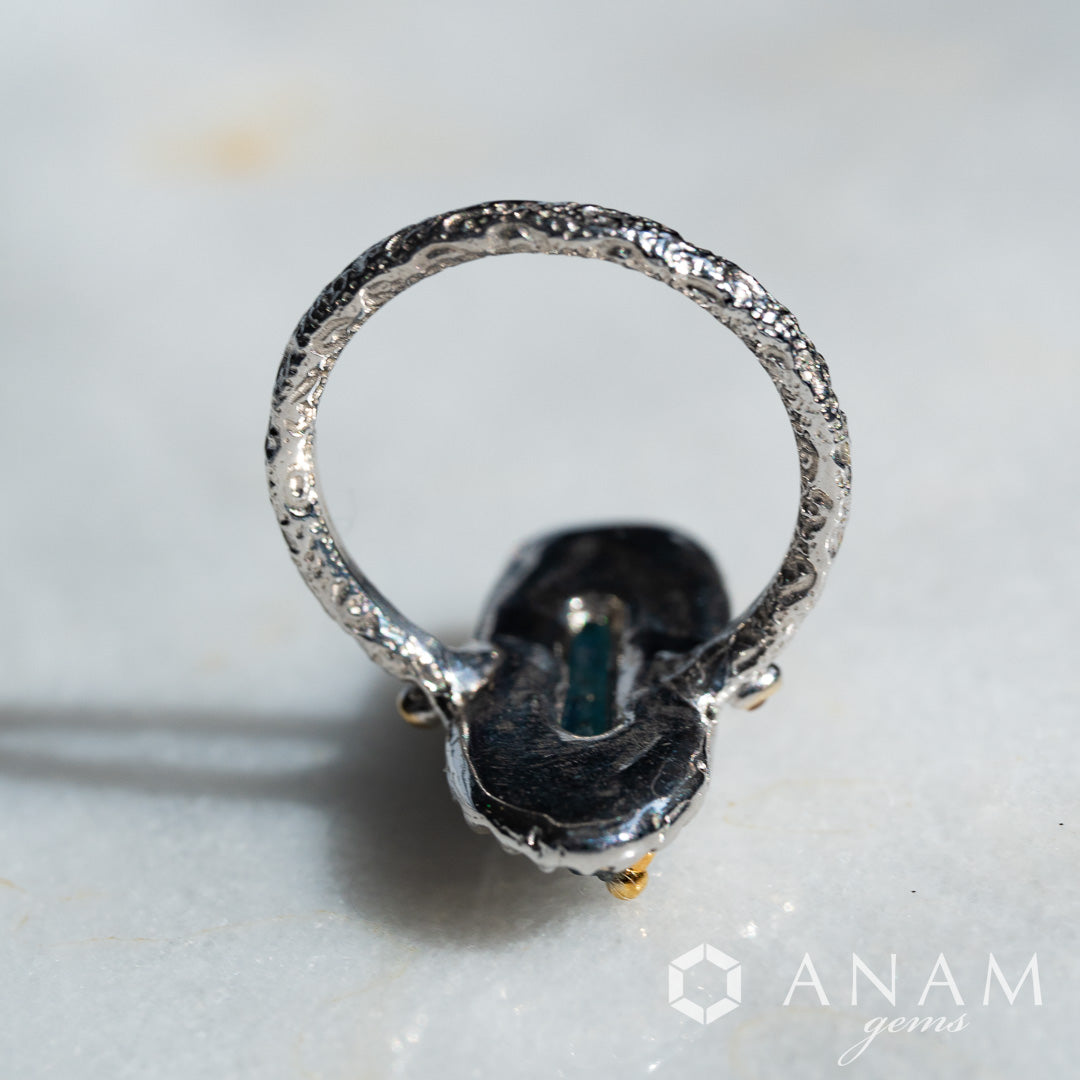 作家の一点もの】インディゴブルー カイヤナイト リング-ANAM gems