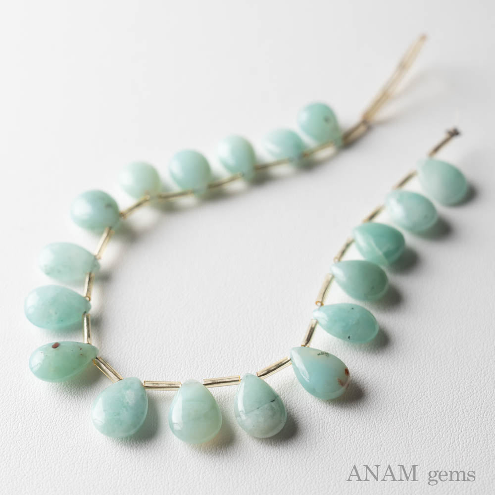 限定1】アクアプレーズ スムース ペアシェイプ-ANAM gems‖ハンドメイドアクセサリー用天然石ビーズを卸売価格で販売♪