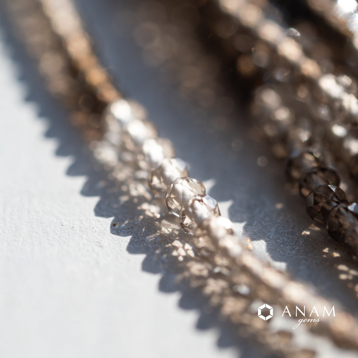 スモーキークォーツ 2mm ボールカット シェード 写真3