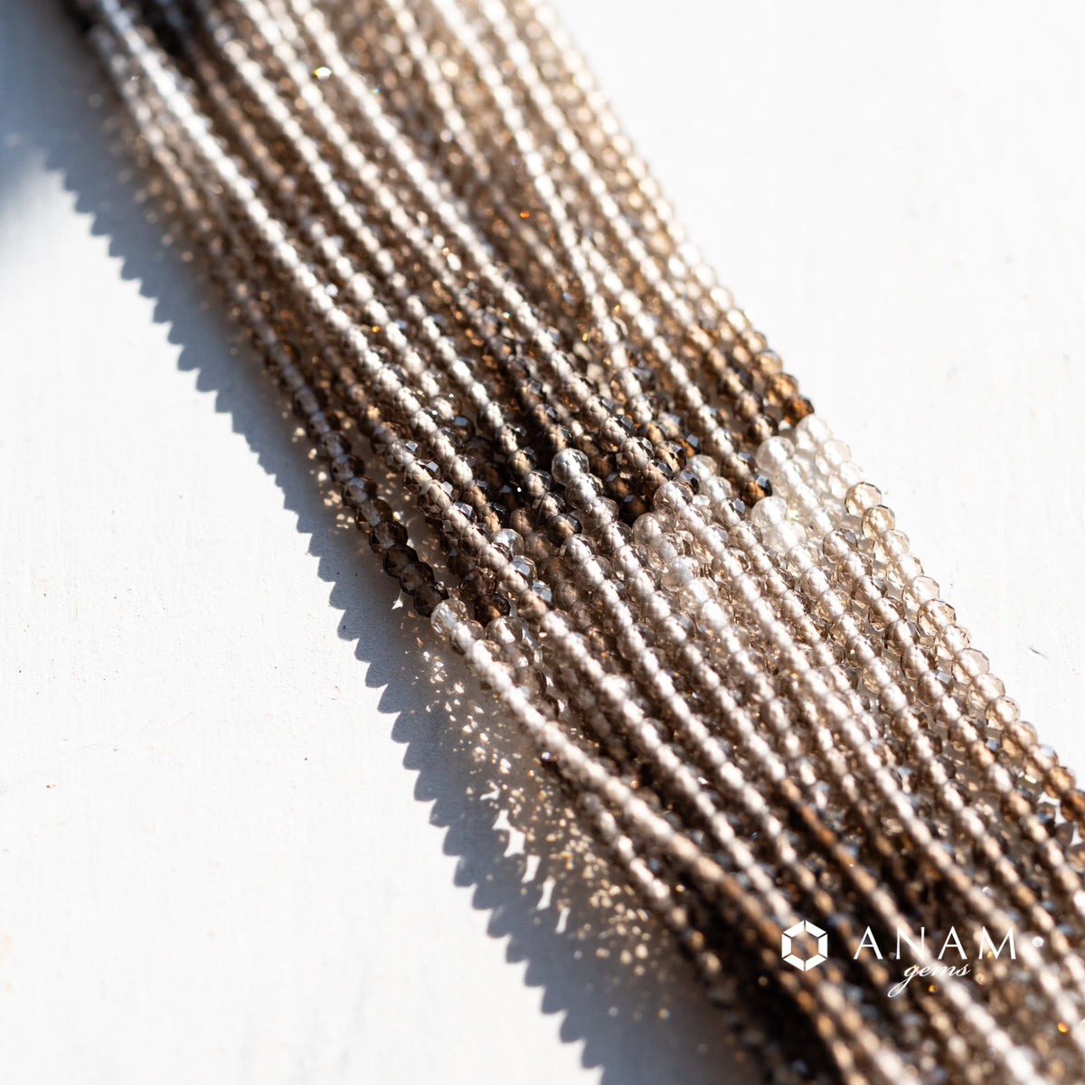 スモーキークォーツ 2mm ボールカット シェード 写真4