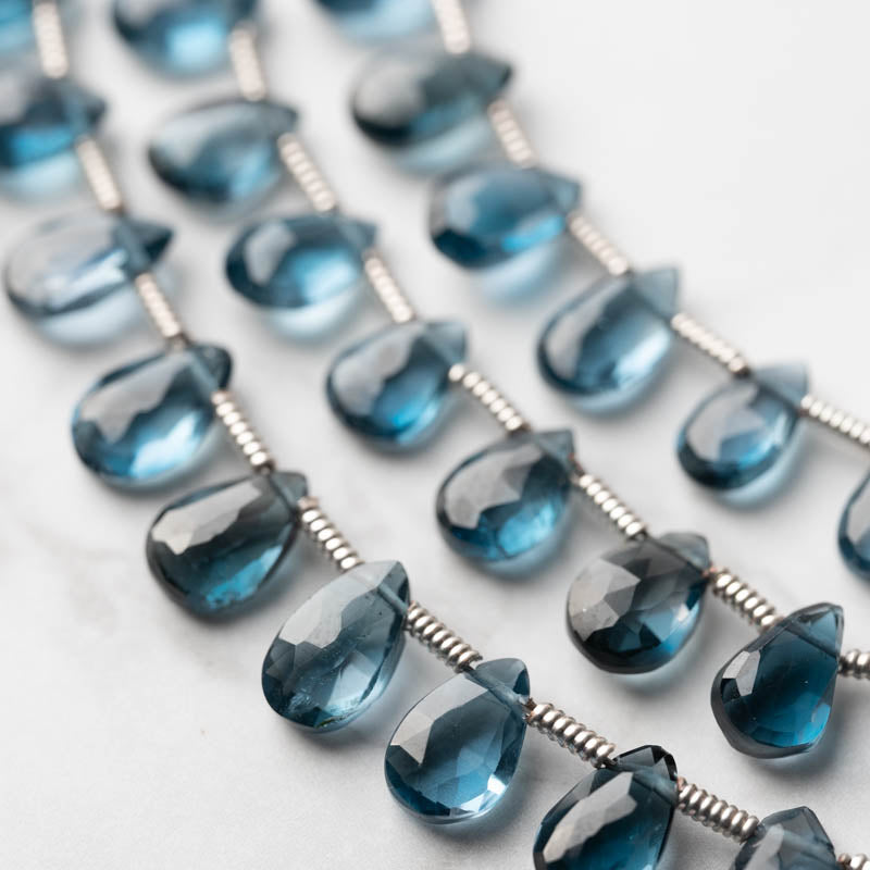 London Blue Tops Pair Shape Beads