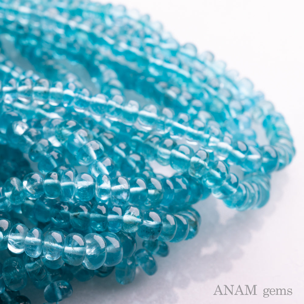 [Excellent transparency! Apatte plain oval beads