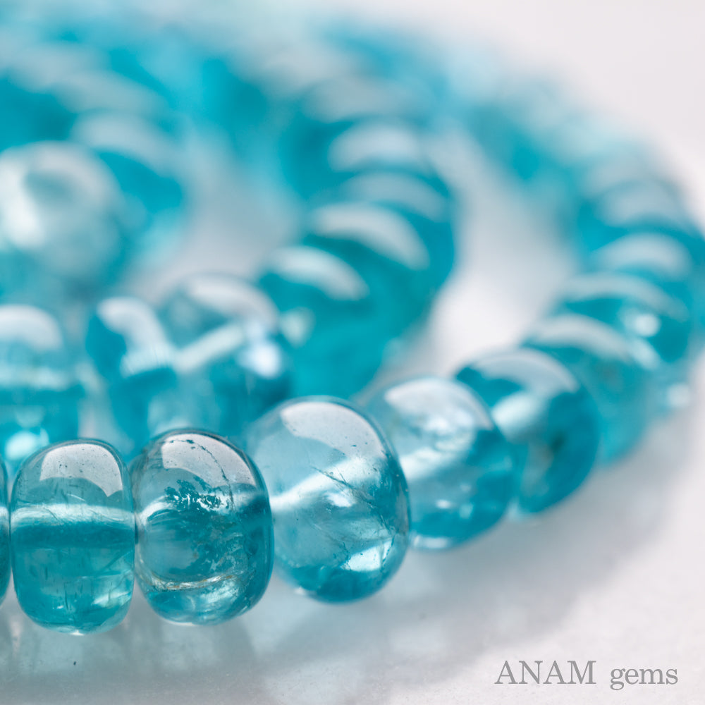 [Excellent transparency! Apatte plain oval beads