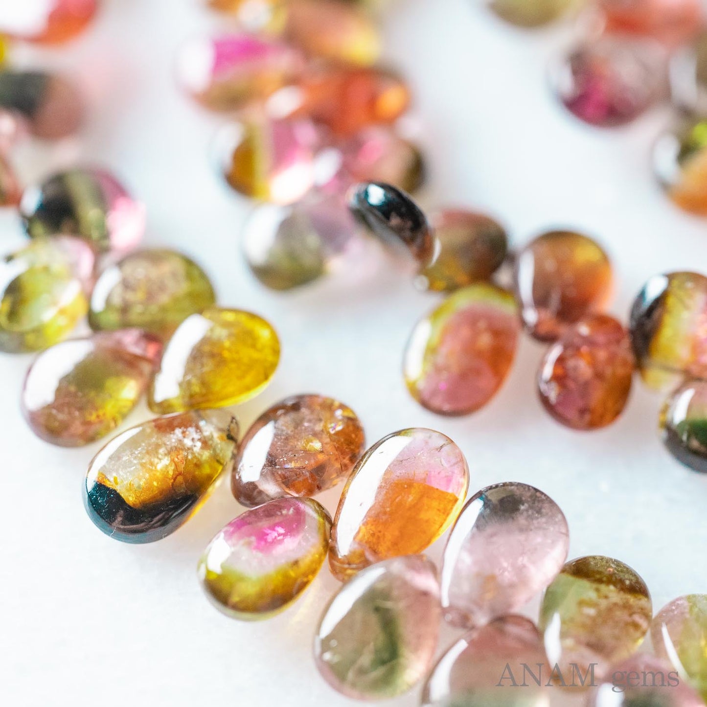 Earth-based Baikaraza Marine (Water Mello Tormaline) Beads