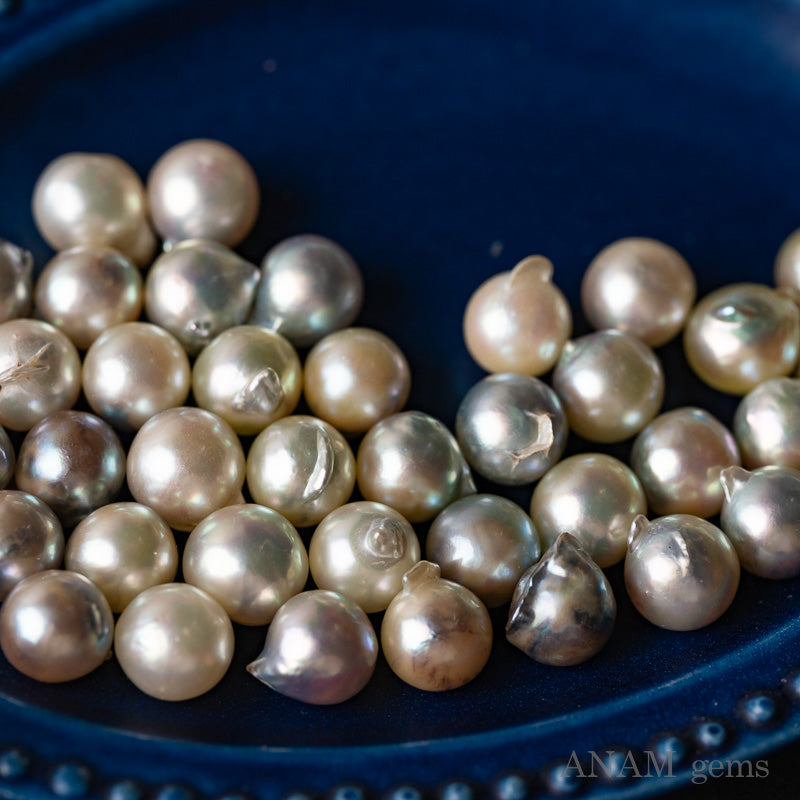 [Completely untreated] Akoya Pearl Lose 8mm Ham-fried beans Akoya and pearl [No tone]