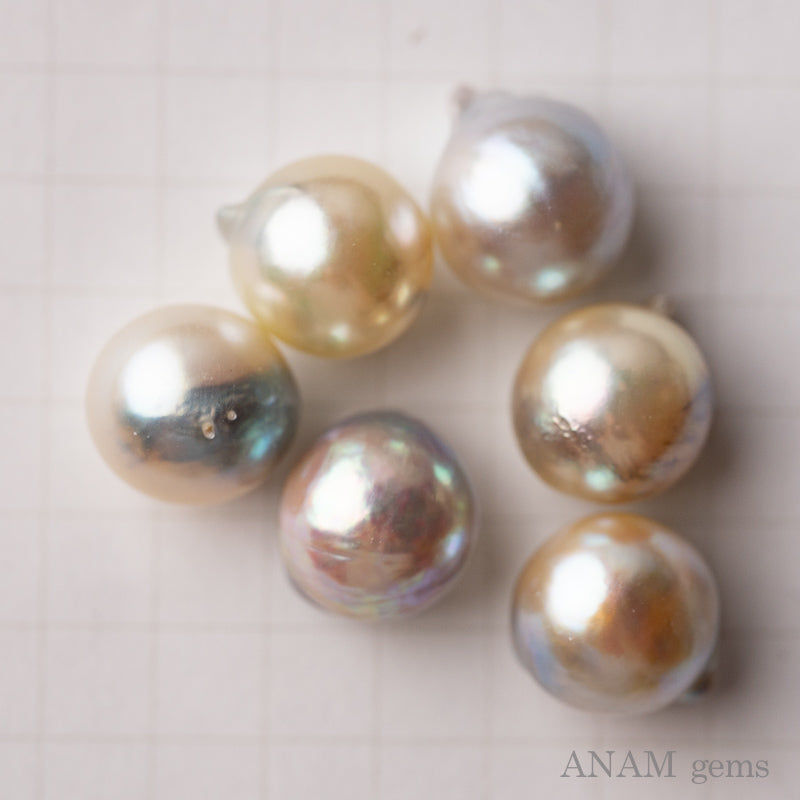 [Completely no-treatment] Akoya Pearl Lose 9mm Ham-fried beans Akoya and pearls [No tone]