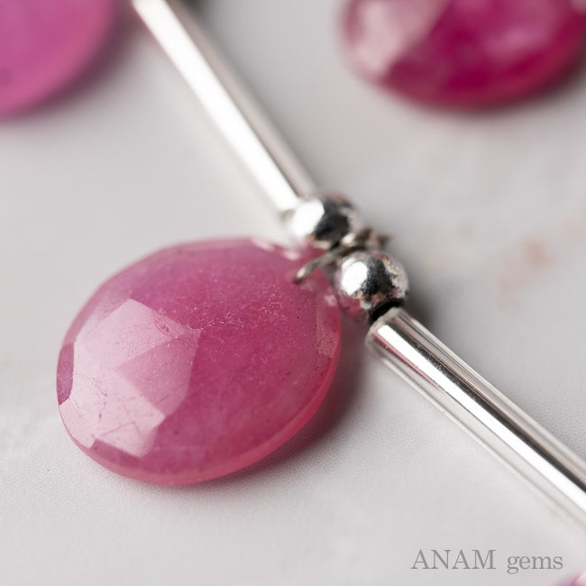 大粒！】ルビー ローズカット スライス-ANAM gems‖ハンドメイド