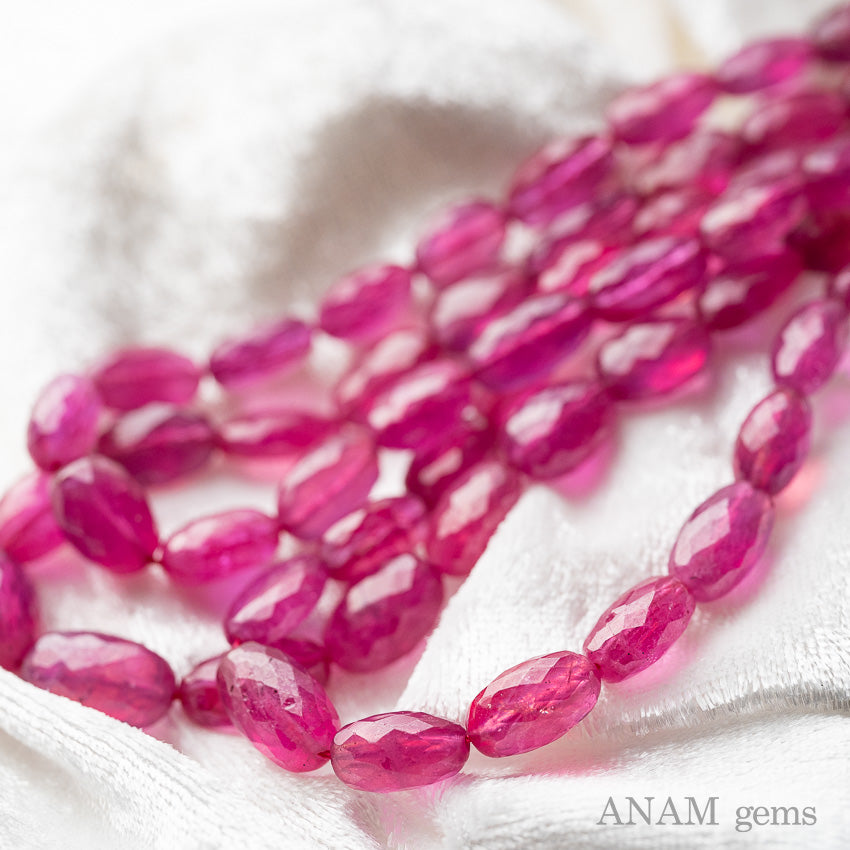 [1/4 connection addition] GF ruby ​​oval oval cut bead