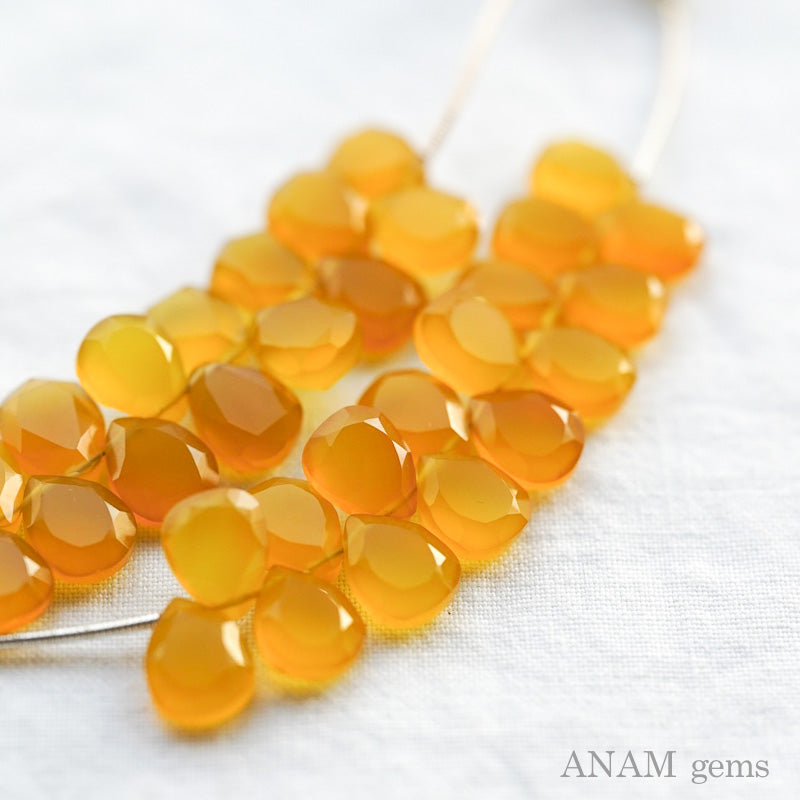 Mango Yellow MoMo Flower Slice Beads