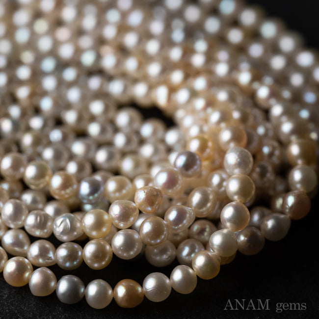 [Natural color] Akoya pearl baby pearl 40cm 4-4.5mm
